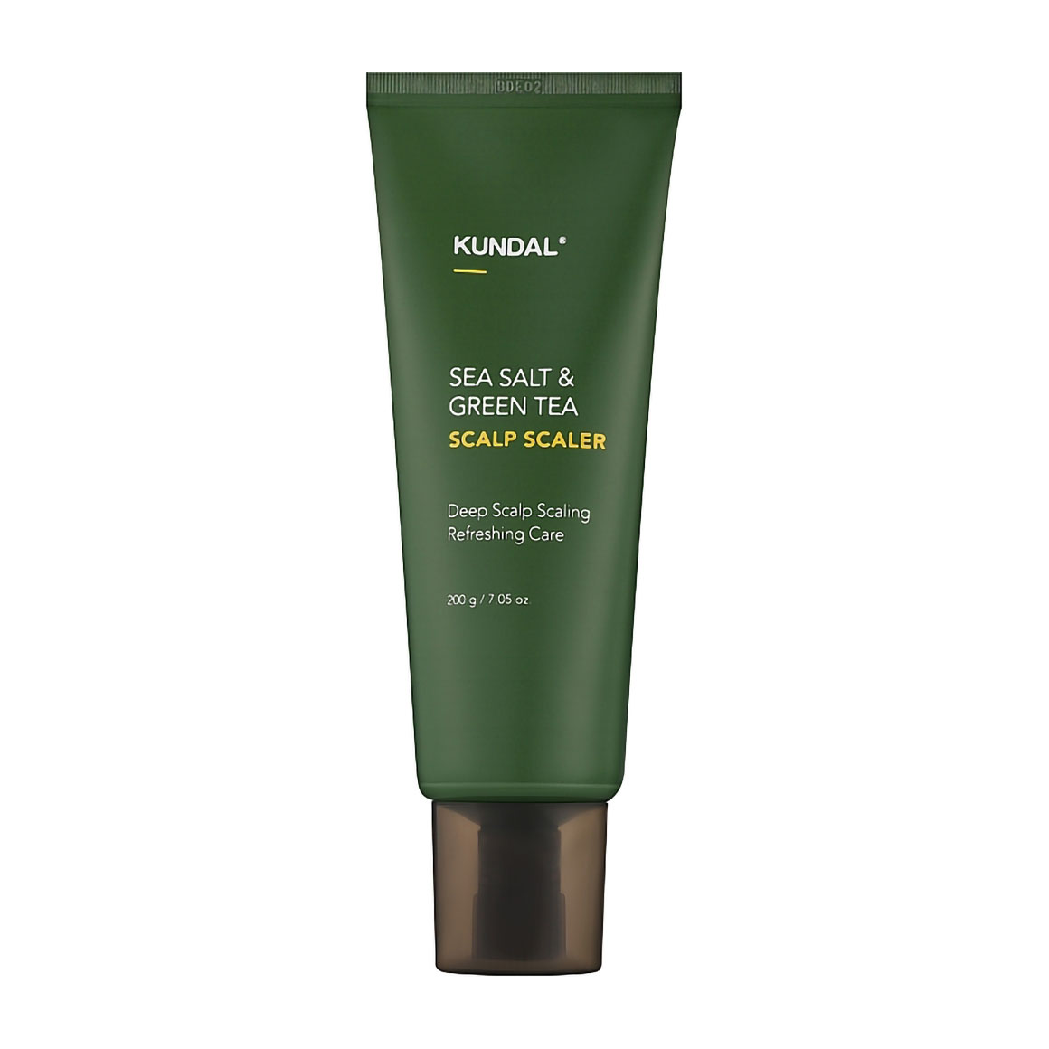 Сольовий очищувальний скраб для шкіри голови Kundal Sea Salt &amp; Green Tea Scalp Scaler Herb Mint Kundal з чайним деревом, 200 г